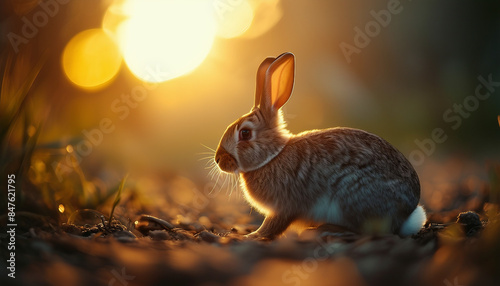 Rabbit in Nature