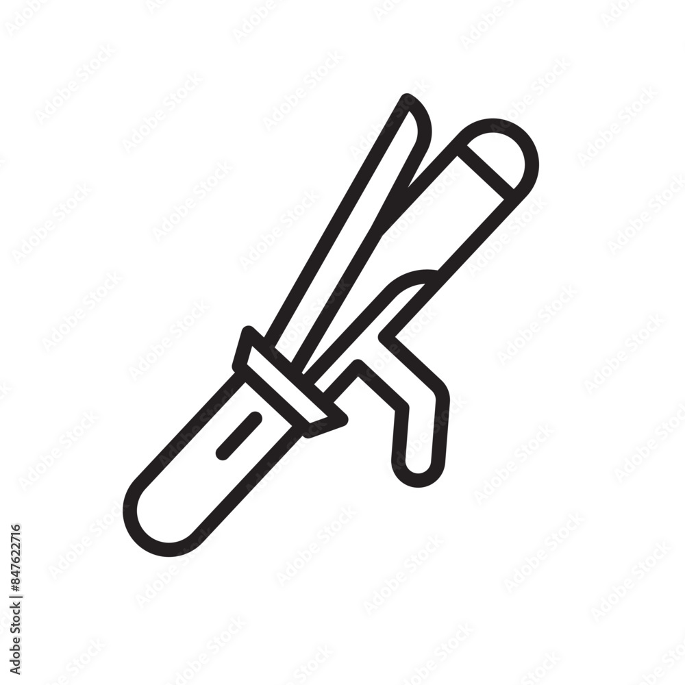 Hair Curling Tool Icon Perfect for Beauty and Salon Equipment Themes Hair Curling Tool Icon Perfect for Beauty and Salon Equipment Themes