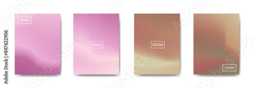 set of abstract background with beautiful gradation color, colorful background for poster flyer banner backdrop.vertical banner.cool fluid background vector illustration