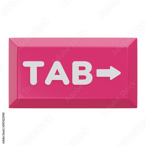 3D Tab Keyboard Key