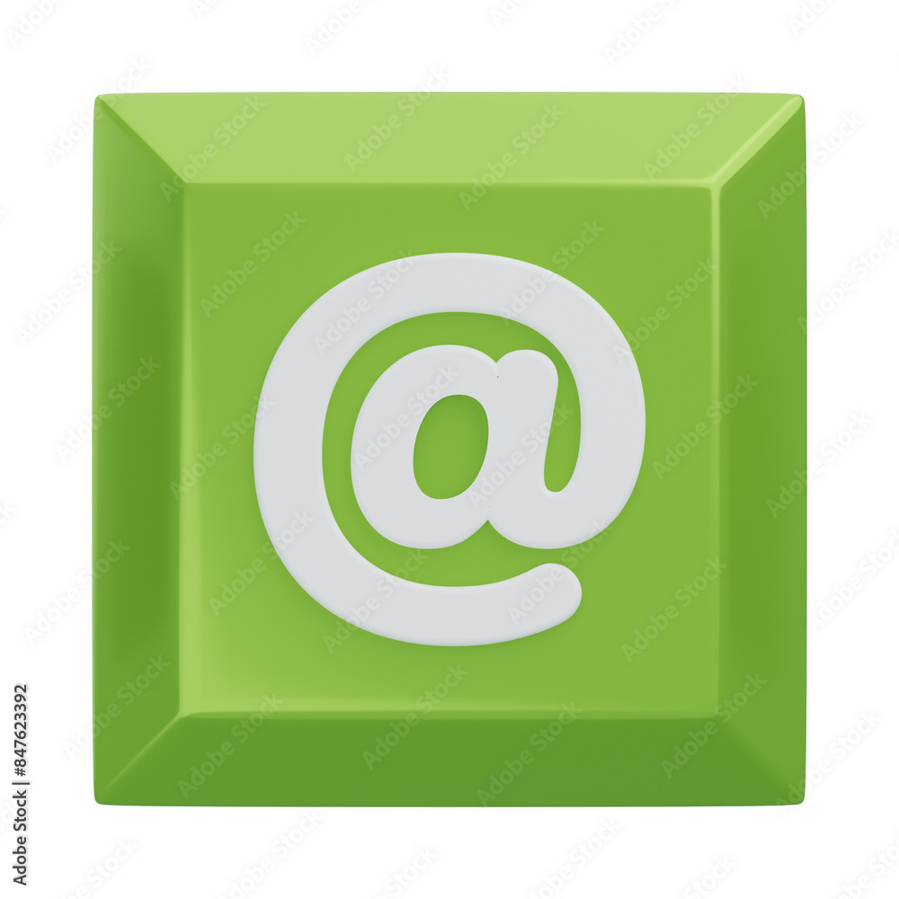 3D At Sign Keyboard Key 3D At Sign Keyboard Key