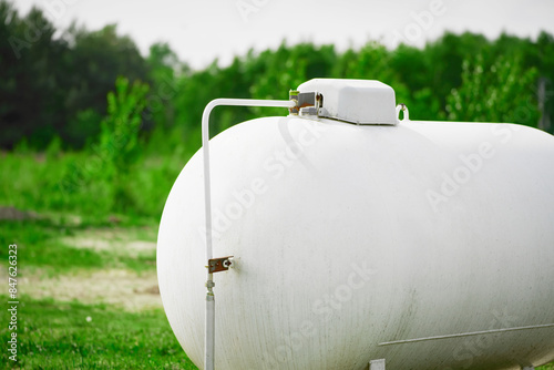 Tableau sur toile Clean energy for rural home with propane gas tank