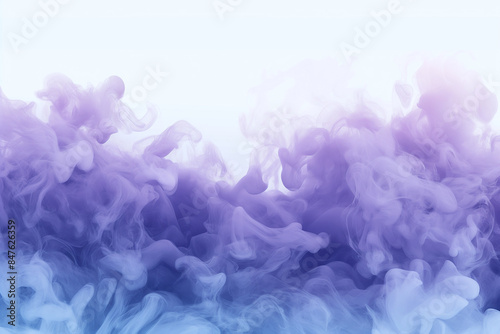 A purple and blue smoke cloud, which gives off a sense of mystery and intrigue