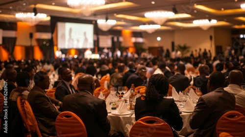 Professionals at meeting in hotel photo