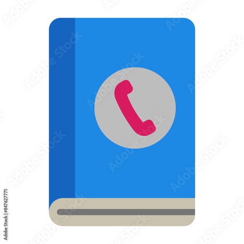 Phone book  Flat icon