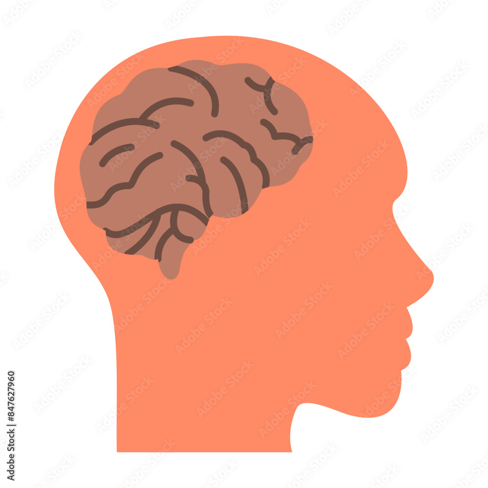 Human Brain Flat icon Human Brain Flat icon