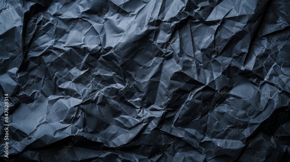Crumpled dark paper background illustration generared by ai Crumpled dark paper background illustration generared by ai