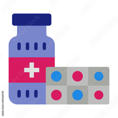 Pills  Flat icon