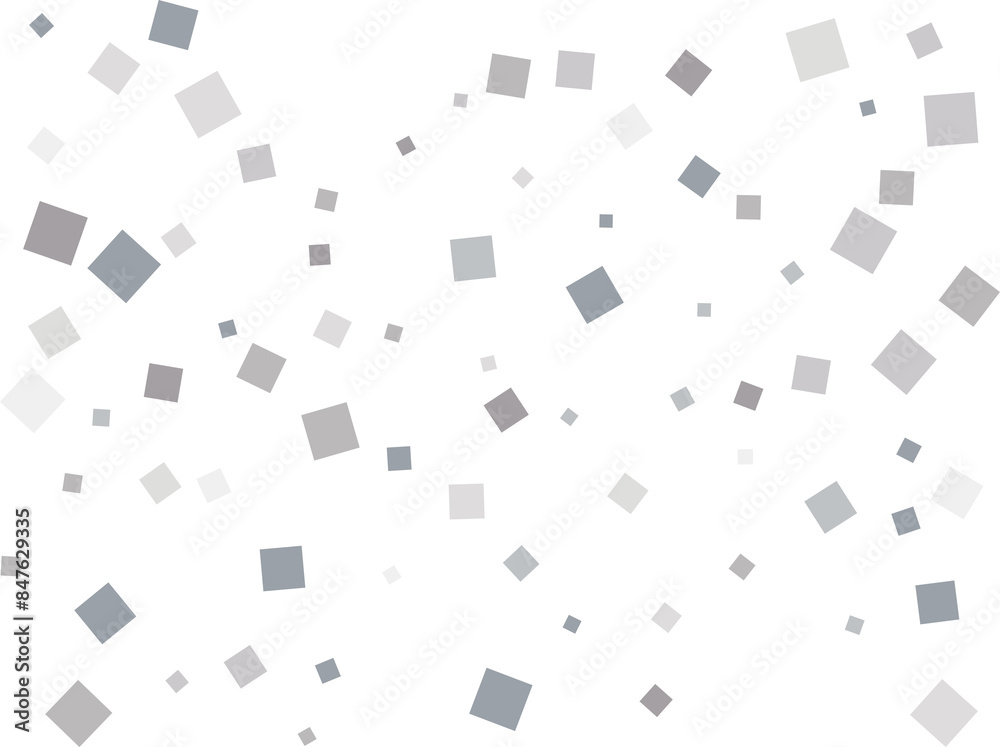 Gender Neutral Silver Square Confetti