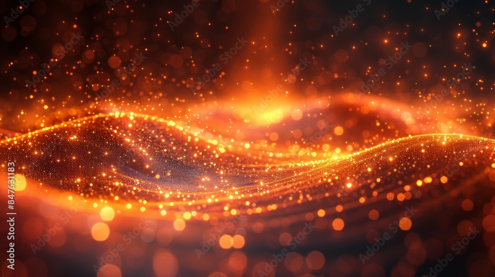 Abstract wave with soft orange glowing light background. Abstract wave with soft orange glowing light background.