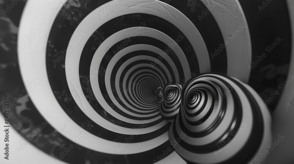 Obraz premium Black and white spiral.