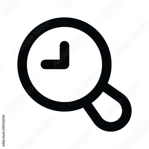 An icon of history search, time search vector design