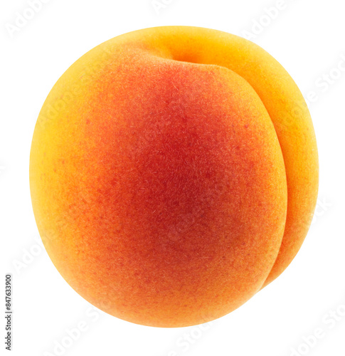 Apricot isolated on transparent background.