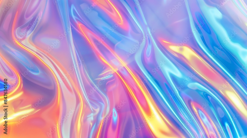 Naklejka premium Holographic gradient background illustration generated by ai
