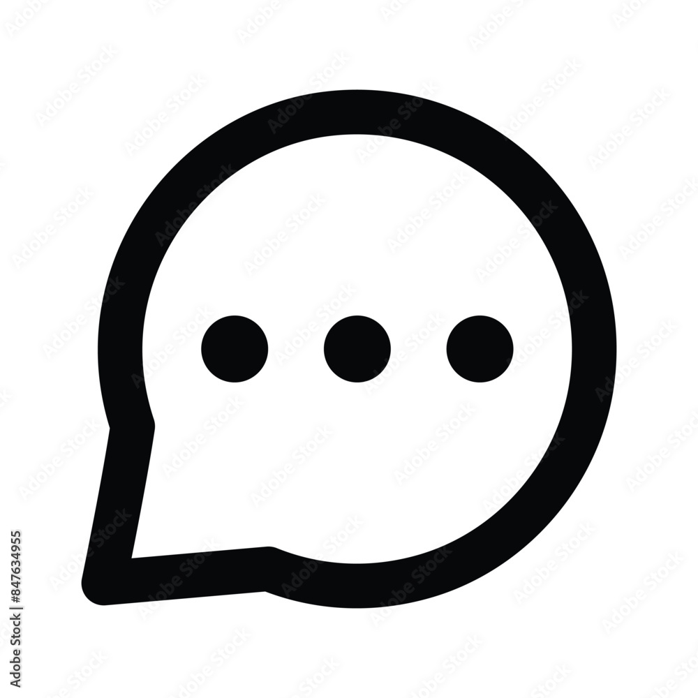 Icon of chat bubble in modern style, premium vector Icon of chat bubble in modern style, premium vector