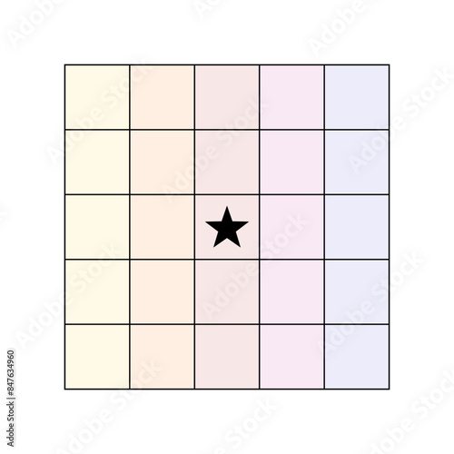 Bingo card vector template