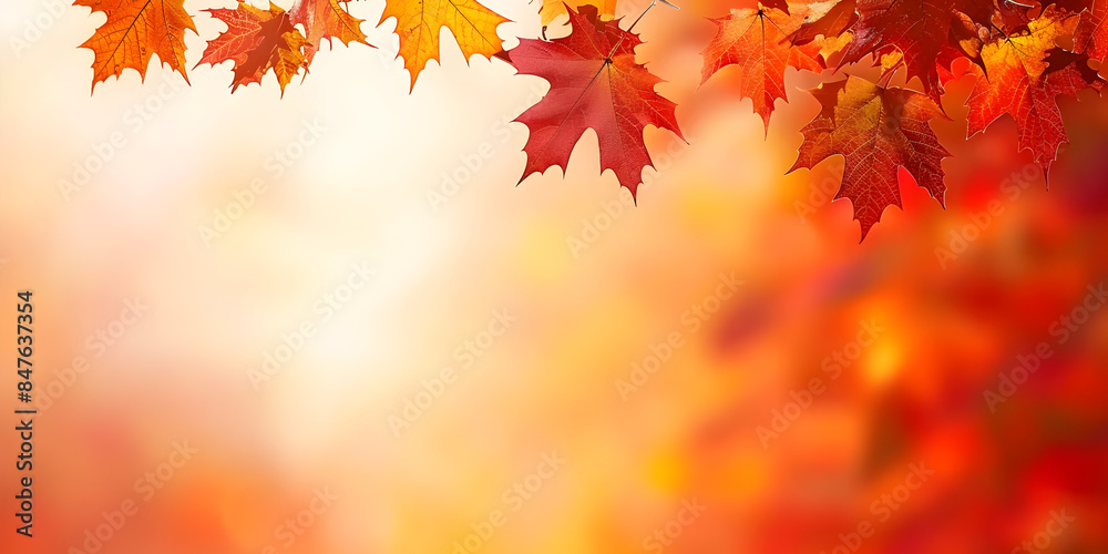Fototapeta premium Herbstlicher Hintergrund, made by AI