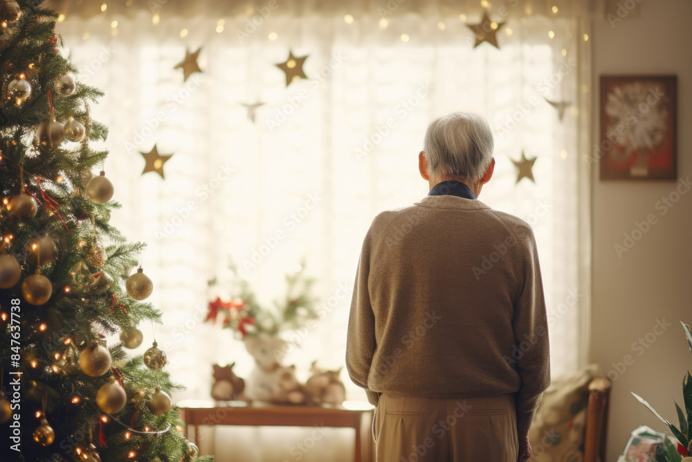 男, 男性, 女, 女性, 高齢者, 後ろ姿, クリスマス, クリスマスツリー, プレゼント, イルミネーション, お祝い, man, woman, elderly, back, Christmas, Christmas tree, gift, illumination, celebration 男, 男性, 女, 女性, 高齢者, 後ろ姿, クリスマス, クリスマスツリー, プレゼント, イルミネーション, お祝い, man, woman, elderly, back, Christmas, Christmas tree, gift, illumination, celebration