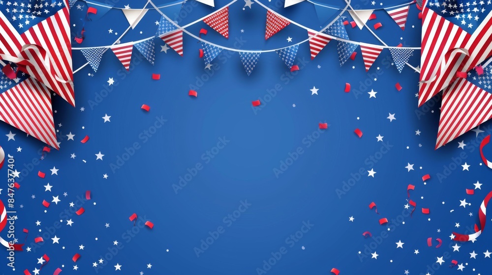 Obraz premium Usa holidays celebration background. Illustration generated by ai