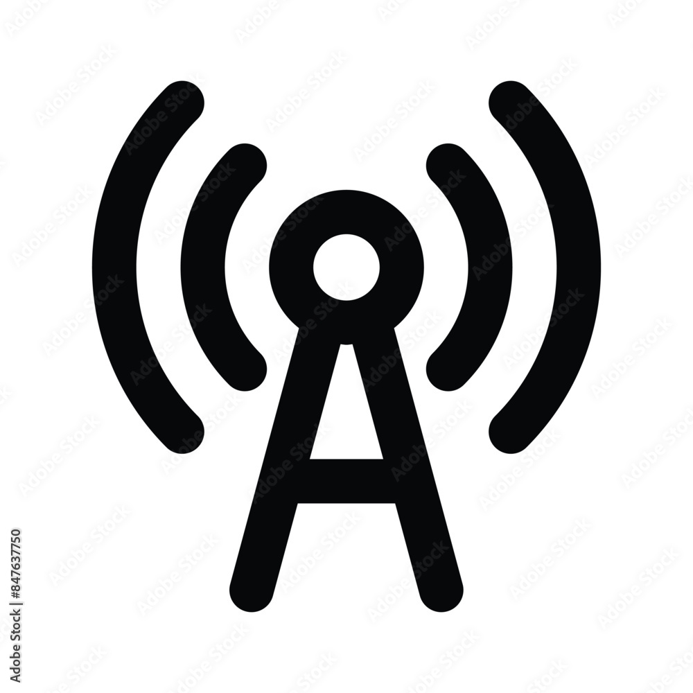 A broadband network antenna icon design, premium vector A broadband network antenna icon design, premium vector