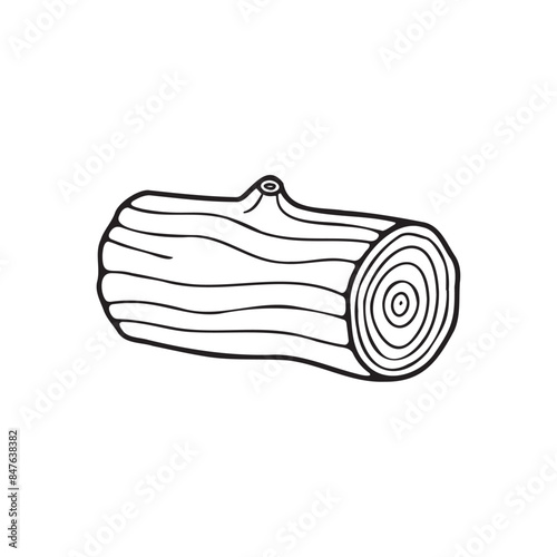 Illustration of a piece of wood log