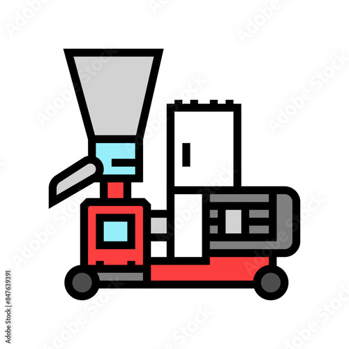 pellet mill wood pellets color icon vector. pellet mill wood pellets sign. isolated symbol illustration