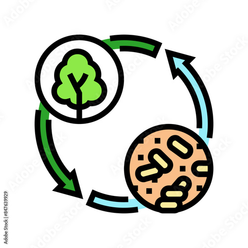 renewable wood pellets color icon vector. renewable wood pellets sign. isolated symbol illustration