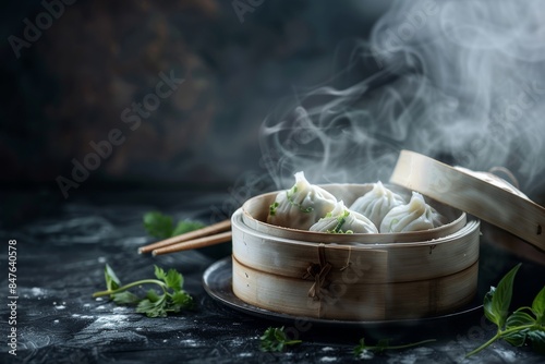 Dumplings with Minced Meat, Pelmeni, Gyoza, Dim Sum, Jiaozi, Momo, Tortellini, Pierogi, Varenyky photo