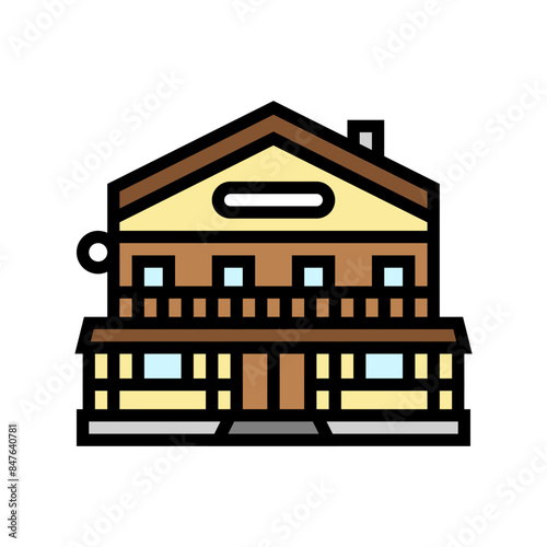 taverna street food cafe color icon vector. taverna street food cafe sign. isolated symbol illustration