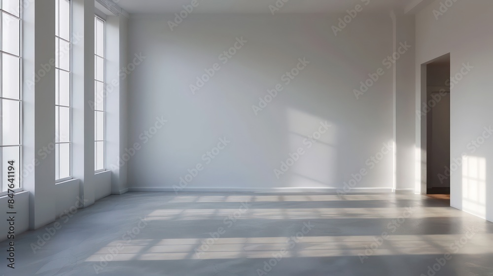 Minimalistic modern interior with a clean empty wall, perfect mockup for art or paintings, bright and elegant interior design Minimalistic modern interior with a clean empty wall, perfect mockup for art or paintings, bright and elegant interior design