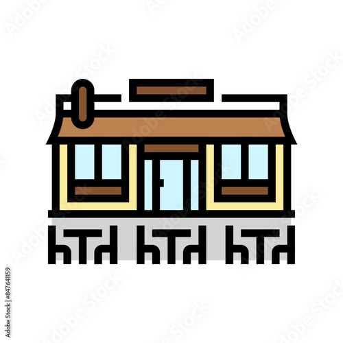 brasserie street food cafe color icon vector. brasserie street food cafe sign. isolated symbol illustration