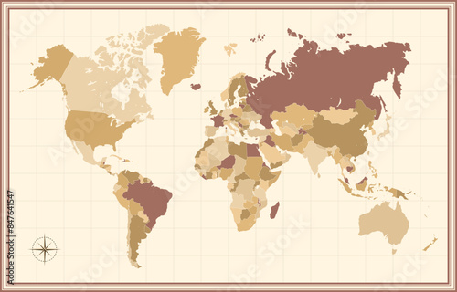 Globe Maps with Country Border Background