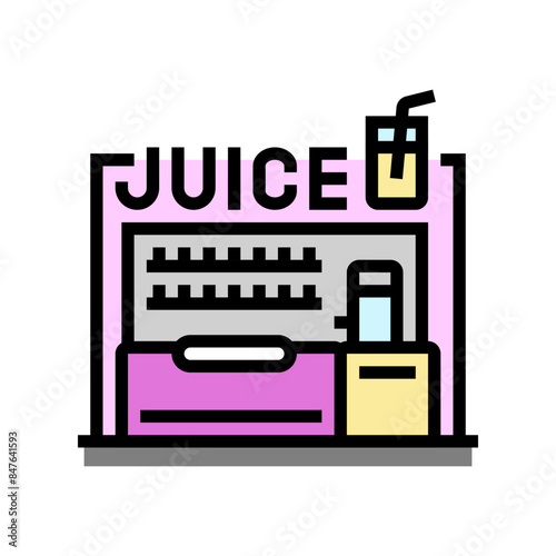 juice bar street food cafe color icon vector. juice bar street food cafe sign. isolated symbol illustration