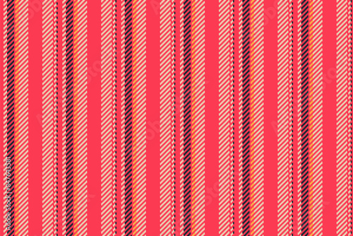 Indian textile vector seamless, duvet pattern stripe background. Tough fabric lines texture vertical in red and light colors.