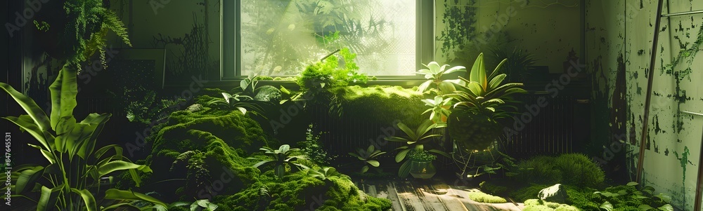 Obraz premium green background design. modern green background template.