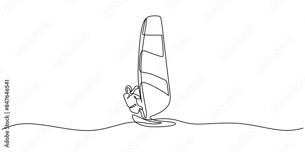 Man do sailing sport with boat continuous line drawing. Athletic adventure sport concept. Man do sailing sport with boat continuous line drawing. Athletic adventure sport concept.