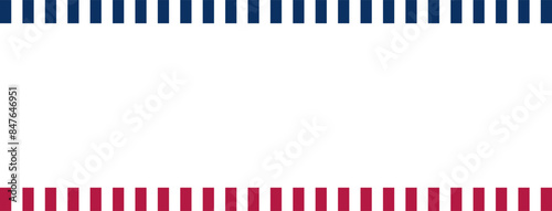 Minimalist blue red stripped background template. America 4th of July Memorial or Independence day theme wallpaper. 