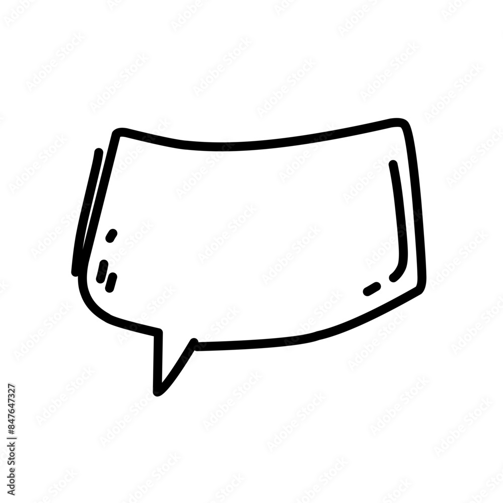 Naklejka premium hand drawn bubble speech