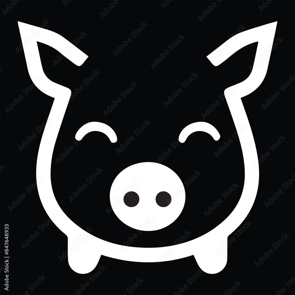 Pig logo and symbol vector illustration Pig logo and symbol vector illustration