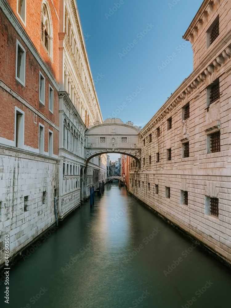 Famous Bridge of Sighs from Doges Palace in Venice, Italy. Famous Bridge of Sighs from Doges Palace in Venice, Italy.