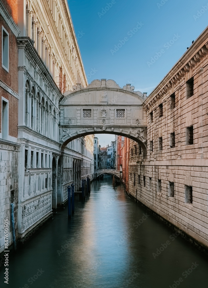 Famous Bridge of Sighs from Doges Palace in Venice, Italy. Famous Bridge of Sighs from Doges Palace in Venice, Italy.