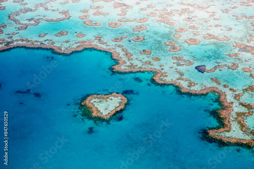 Great barrier reef heart iconic view photo