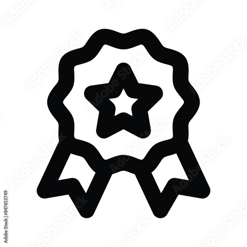 Vector of star badge, modern icon of quality badge in editable style