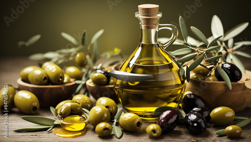 olive oil and olives