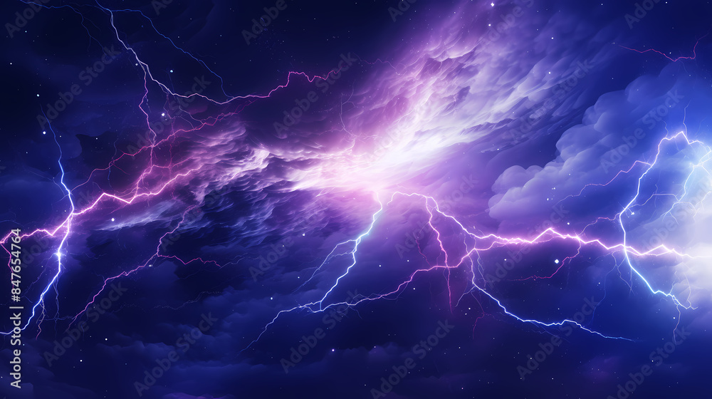 Beautiful purple lightning