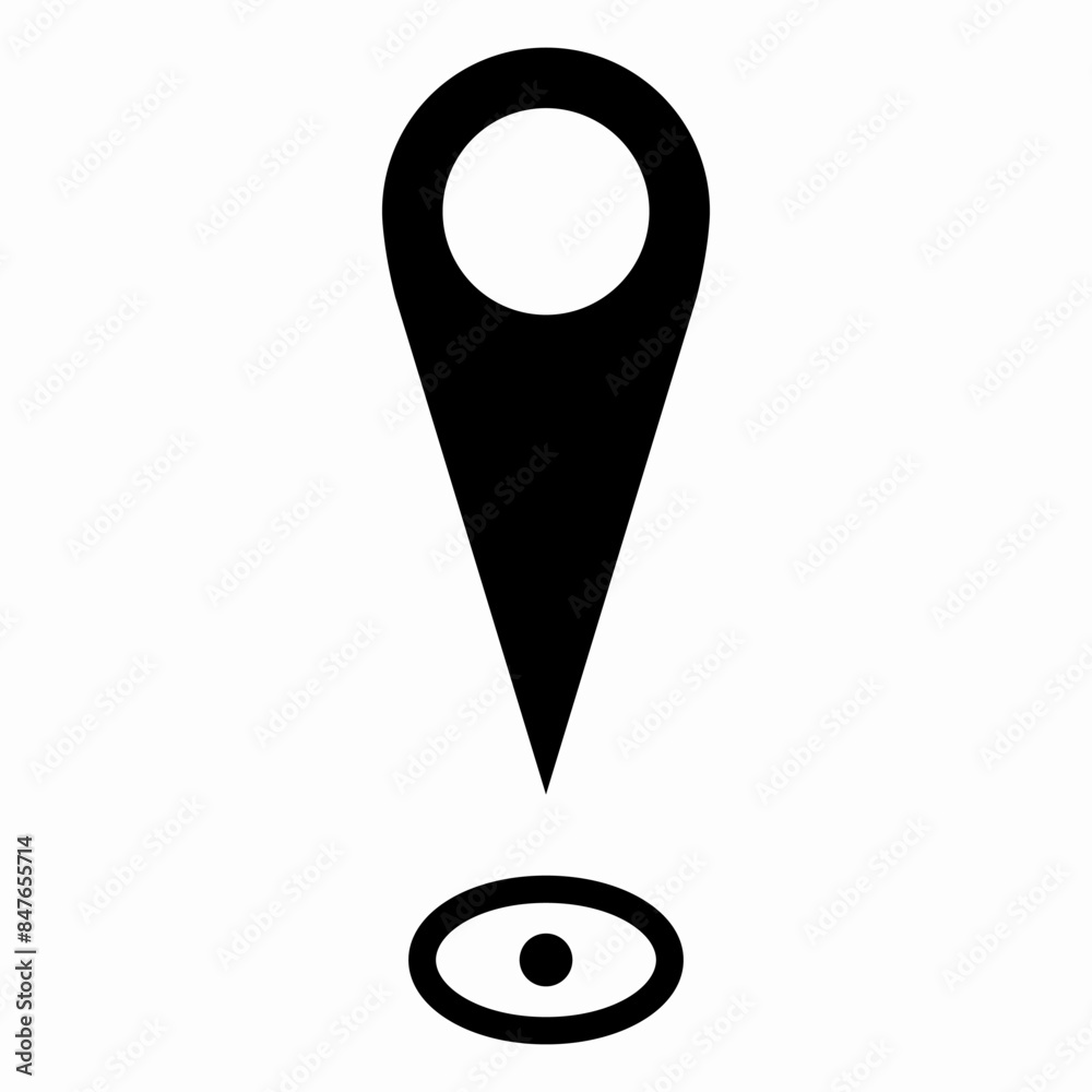 Location pin map icon. Flat design. Vector illustration sign on a white isolated background. Location pin map icon. Flat design. Vector illustration sign on a white isolated background.