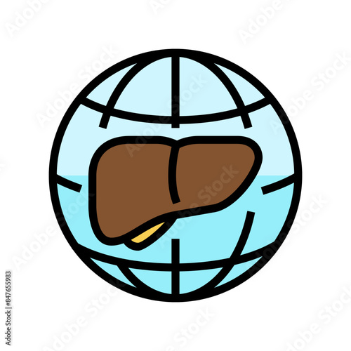 heart world day color icon vector. heart world day sign. isolated symbol illustration