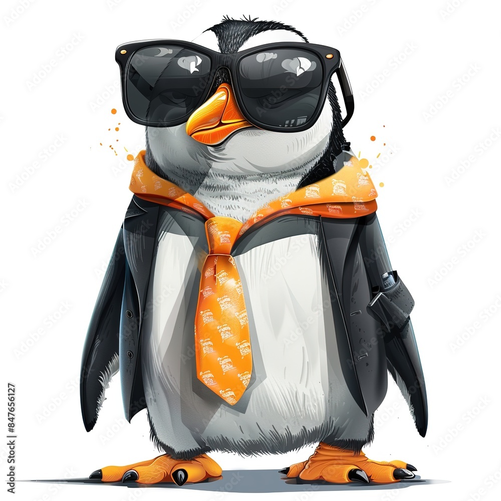 Naklejka premium Penguin business casual fashion