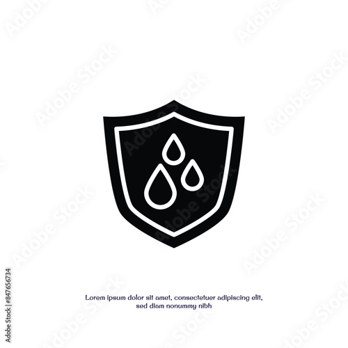 waterproof concept solid icon vector design good for web and mobile app