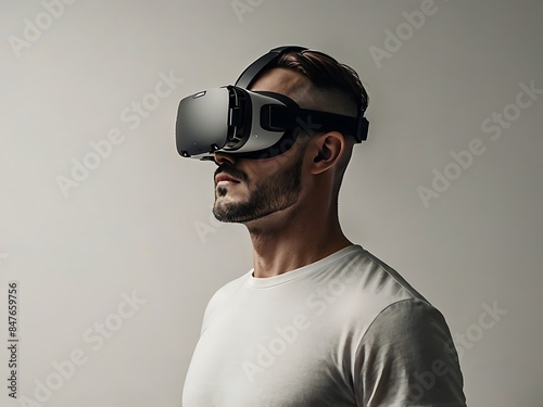 3D render of VR headset with goggles